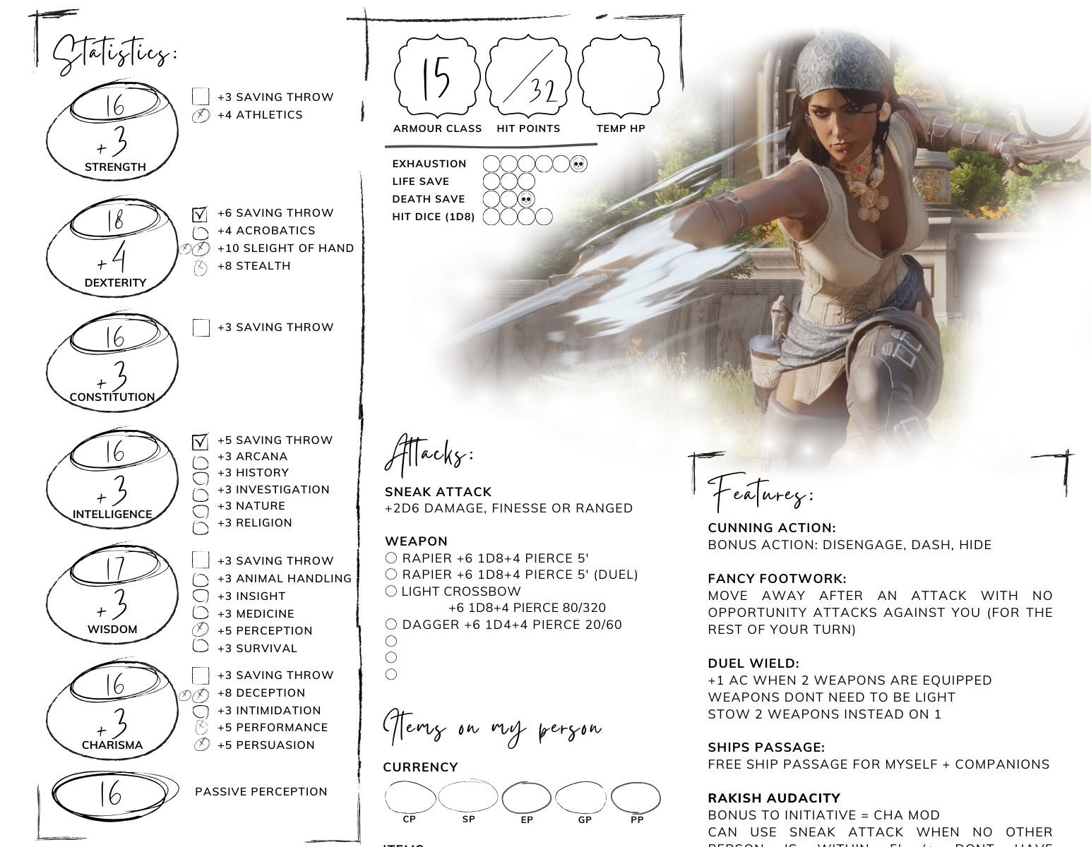 Isabella dragon age dnd character sheet rpg with kimberly